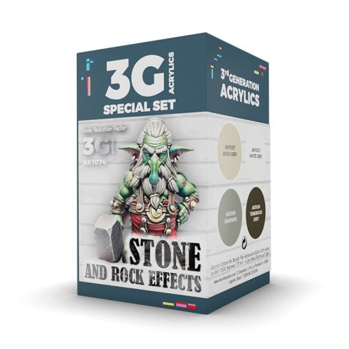 Przejdź do produktu AK Interactive 1074 - Zestaw farb Stone and Rocks Effects Wargame Color