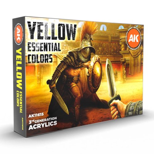Przejdź do produktu AK Interactive 11615 - Zestaw farb Yellow Essential Colors