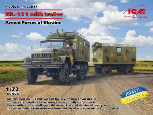 Przejdź do produktu ICM 72817 - 1:72 ZiL-131 with Trailer Armed Forces of Ukraine