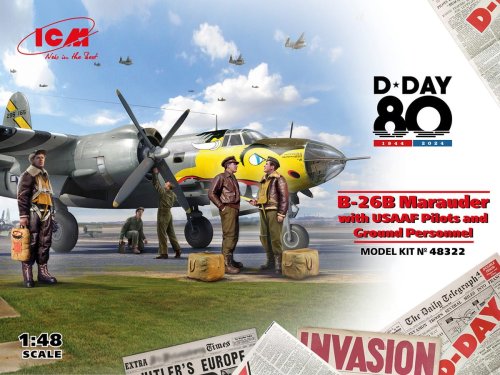 Przejdź do produktu ICM 48322 - 1:48 B-26B Marauder with USAAF Pilots and Ground Personnel