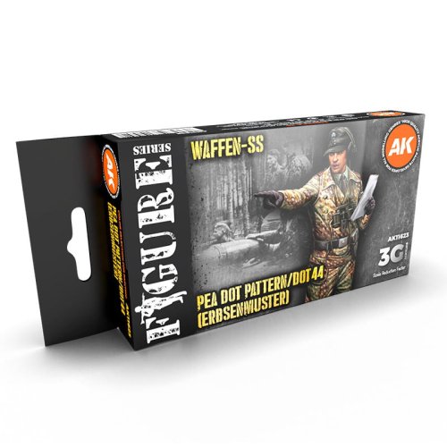 Przejdź do produktu AK Interactive 11623 - Zestaw farb Pea DOT Pattern / DOT44 Erbsermuster Waffen-SS