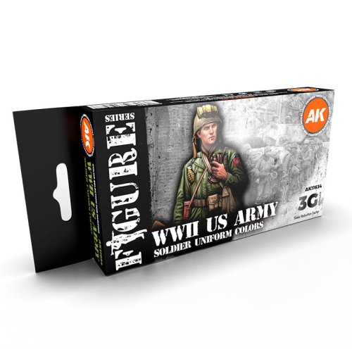 Przejdź do produktu AK Interactive 11634 - Zestaw farb WWII US Army Soldier Uniform Colors