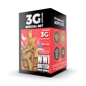 AK Interactive 11638 - Zestaw farb WWI British Uniform Colors