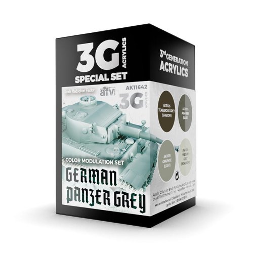 Przejdź do produktu AK Interactive 11642 - Zestaw farb German Panzer Grey Color Modulation