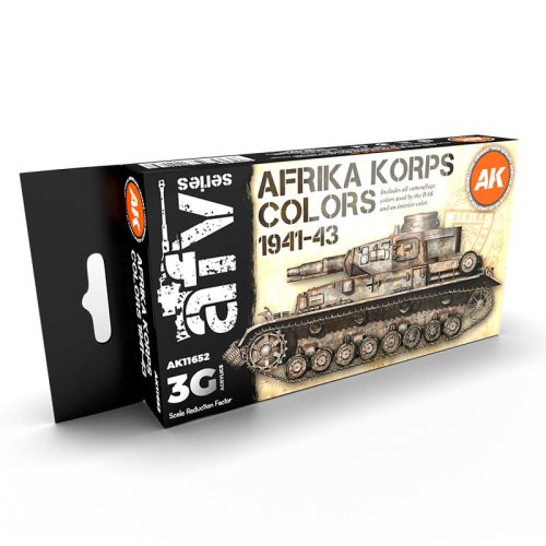 Przejdź do produktu AK Interactive 11652 - Zestaw farb Africa Korps Colors 1941-43