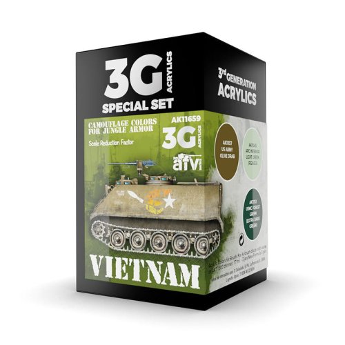 Przejdź do produktu AK Interactive 11659 - Zestaw farb Vietnam Camouflage Colors for Jungle Armor