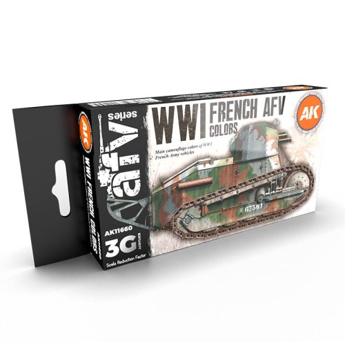Przejdź do produktu AK Interactive 11660 - Zestaw farb WWI French AFV Colors