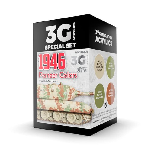 Przejdź do produktu AK Interactive 11669 - Zestaw farb 1946 Panzer Colors