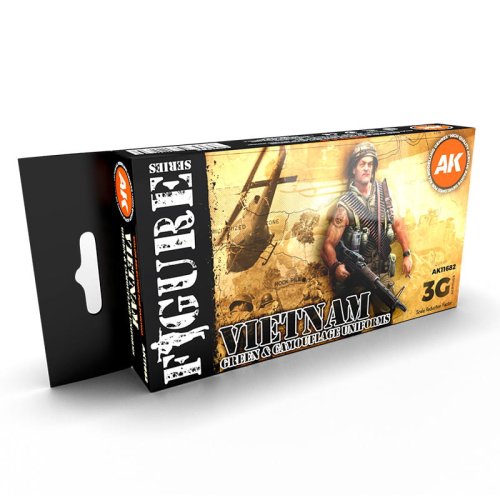 Przejdź do produktu AK Interactive 11682 - Zestaw farb Vietnam Green & Camouflage Uniforms