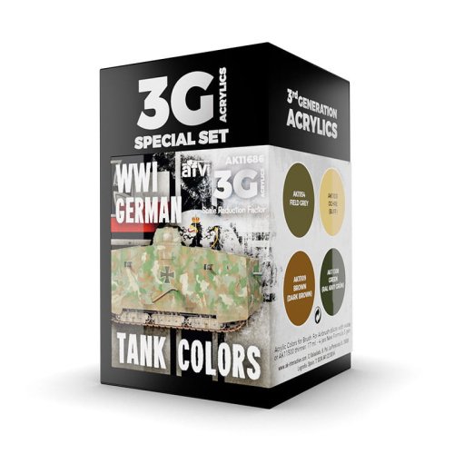 Przejdź do produktu AK Interactive 11686 - Zestaw farb WWI German Tank Colors