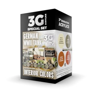 AK Interactive 11688 - Zestaw farb German WWII Tank Interior Colors