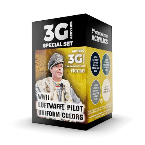 Przejdź do produktu AK Interactive 11690 - Zestaw farb WWII Luftwaffe Pilot Uniform Colors