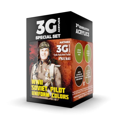Przejdź do produktu AK Interactive 11692 - Zestaw farb WWII Soviet Pilot Uniform Colors