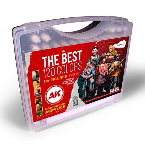 Przejdź do produktu AK Interactive 11704 - Zestaw farb The Best 120 Colors For Figures