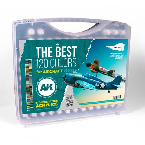Przejdź do produktu AK Interactive 11706 - Zestaw farb The Best 120 Colors For Aircraft