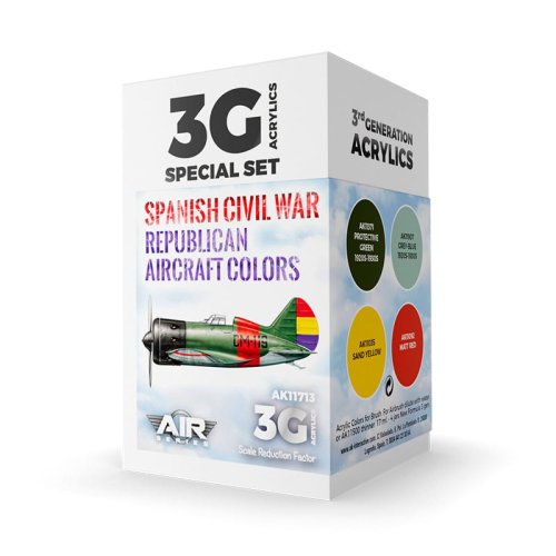 Przejdź do produktu AK Interactive 11713 - Zestaw farb Spanish Civil War Republican Aircraft Colors