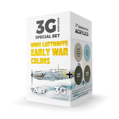 Przejdź do produktu AK Interactive 11716 - Zestaw farb WWII Luftwaffe Early War Colors