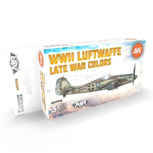 Przejdź do produktu AK Interactive 11718 - Zestaw farb WWII Luftwaffe Late War Colors