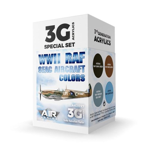 Przejdź do produktu AK Interactive 11727 - Zestaw farb WWII RAF SEAC Aircraft Colors