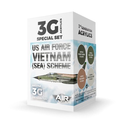 Przejdź do produktu AK Interactive 11748 - Zestaw farb US Air Force South East Asia (SEA) Scheme
