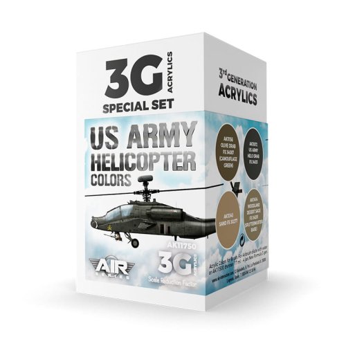 Przejdź do produktu AK Interactive 11750 - Zestaw farb US Army Helicopter Colors