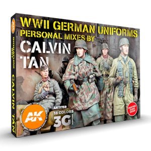 AK Interactive 11759 - Zestaw farb WWII German Uniform Personal Mixes by Calvin Tan