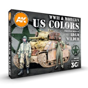 AK Interactive 11763 - Zestaw farb WWII & Modern US Colors Personal Mixes by Adam Wilder
