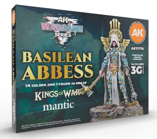 Przejdź do produktu AK Interactive 11770 - Zestaw farb z figurką Basilean Abbess Wargame Starter Set