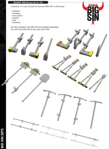 Przejdź do produktu Eduard SIN635001 - 1:35 WWII German tool set