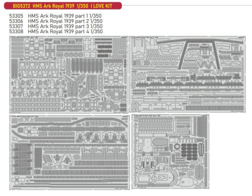 Przejdź do produktu Eduard BIG5372 - 1:350 HMS Ark Royal 1939