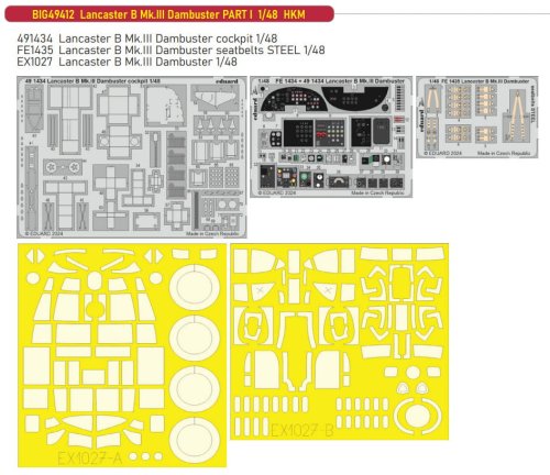 Przejdź do produktu Eduard BIG49412 - 1:48 Lancaster B Mk.III Dambuster Part I
