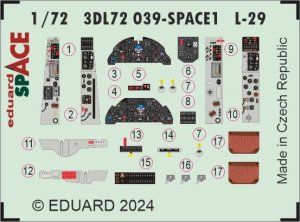 Eduard 3DL72039 - 1:72 L-29 Space 3D Decals + PE