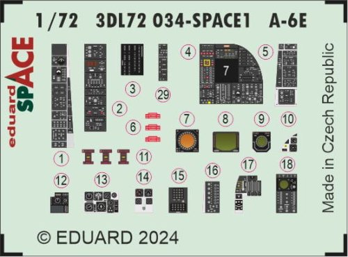 Przejdź do produktu Eduard 3DL72034 - 1:72 A-6E Space 3D Decals + PE