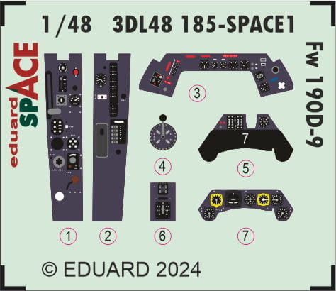 Przejdź do produktu Eduard 3DL48185 - 1:48 Fw 190D-9 Space 3D Decals + PE