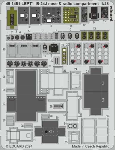 Przejdź do produktu Eduard 491451 - 1:48 B-24J nose & radio compartment