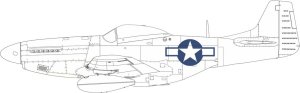Eduard CX664 - 1:72 P-51D US national insignia