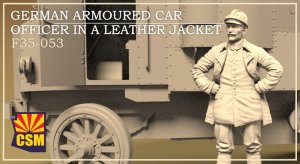 Copper State Models CSM F35053 - 1:35 German Armoured Car Officer in a Leather Jacket