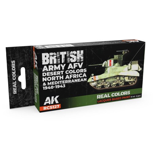 Przejdź do produktu AK Interactive RCS127 - Zestaw farb British Army AFV Desert Colors North Africa and Mediterranean 1940-1943