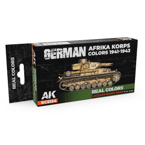 Przejdź do produktu AK Interactive RCS124 - Zestaw farb German Afrika Korps Colors 1941-1943