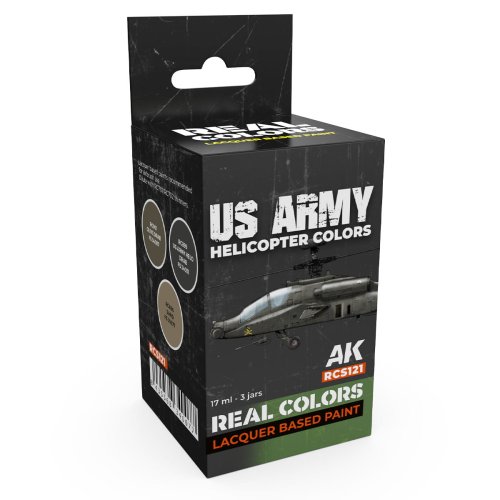 Przejdź do produktu AK Interactive RCS121 - Zestaw farb US Army Helicopter Colors