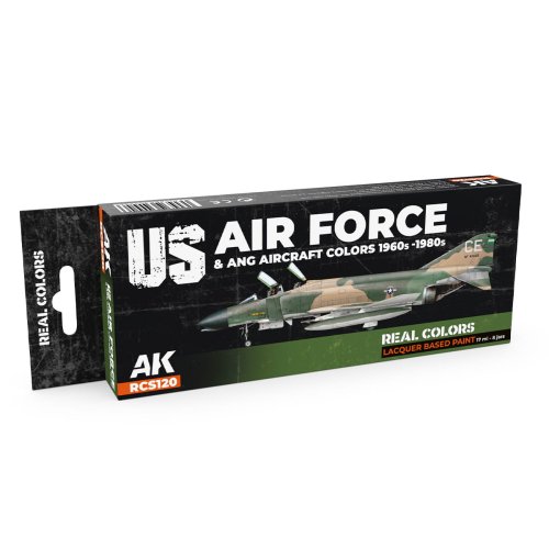 Przejdź do produktu AK Interactive RCS120 - Zestaw farb US Air Force & ANG Aircraft Colors 1960s-1980s