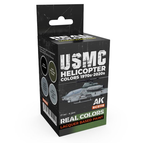 Przejdź do produktu AK Interactive RCS118 - Zestaw farb USMC Helicopter Colors 1970s-2020s