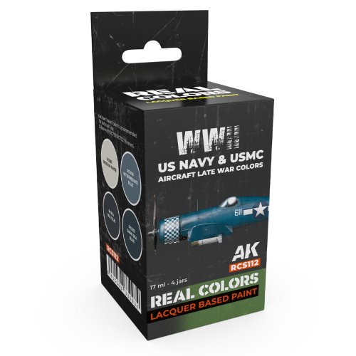 Przejdź do produktu AK Interactive RCS112 - Zestaw farb WWII US Navy & USMC Aircraft Late War Colors