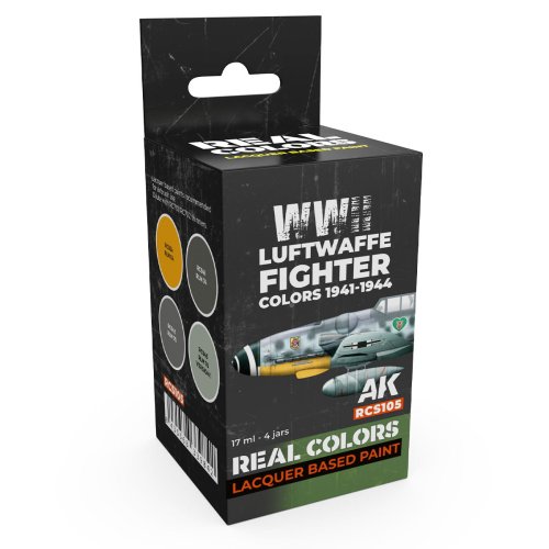 Przejdź do produktu AK Interactive RCS105 - Zestaw farb Luftwaffe Fighter Colors 1941-1944