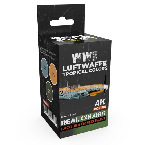 Przejdź do produktu AK Interactive RCS104 - Zestaw farb WWII Luftwaffe Tropical Colors