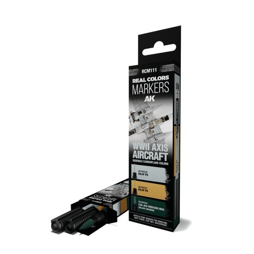 Przejdź do produktu AK Interactive RCM111 - Zestaw markerów Real Colors WWII Axis Aircraft Squiggle Camouflage Colors