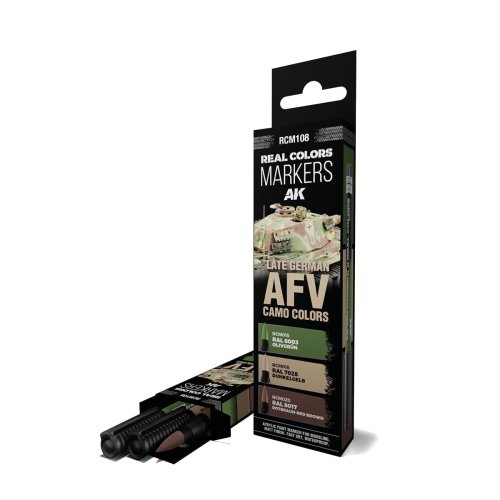 Przejdź do produktu AK Interactive RCM108 - Zestaw markerów Real Colors Late German Afv Camo Colors