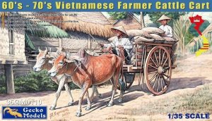 Gecko Models 35GM0110 - 1:35 60'-70's Vietnamese Farmer Cattle Set