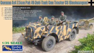 Gecko Models 35GM0073 - 1:35 German 4x4 7,5 cm Pak 40 Anti-Tank Gun Tractor C8 Beutewagen