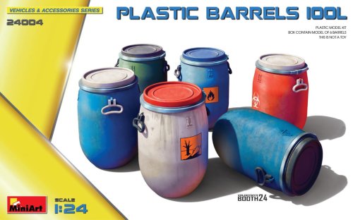 Przejdź do produktu Miniart 24004 - 1:24 Plastic Barrels 100 L